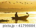 Silhouettes of the traditional stilt fishermen  41799884