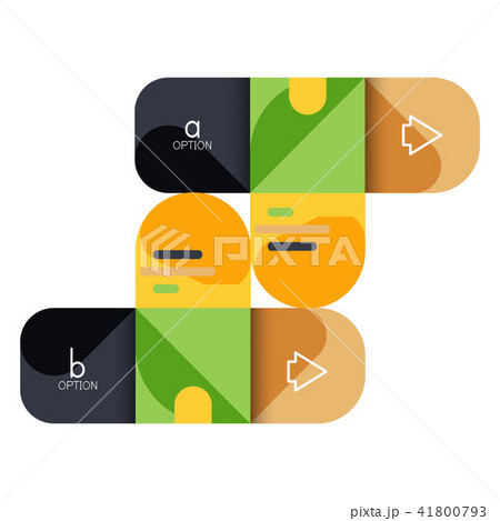 Infographics option and step by step in rounded squares, element of chart, graph, diagram with 41800793