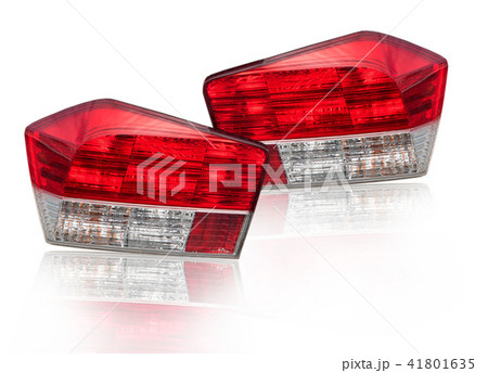 Car tail lights that are separate from the backgro Car tail lights that are separate from the backgro 41801635