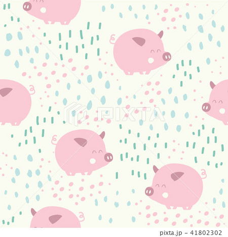 Cute pigs seamless pattern Cute pigs seamless pattern 41802302