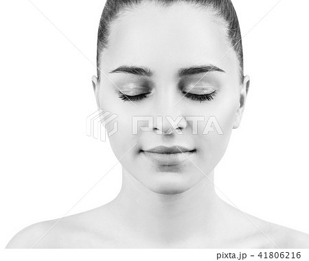 Beautiful sensual woman face close-up. Beautiful sensual woman face close-up. 41806216