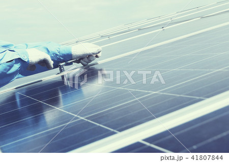 engineer team working  in solar power 41807844