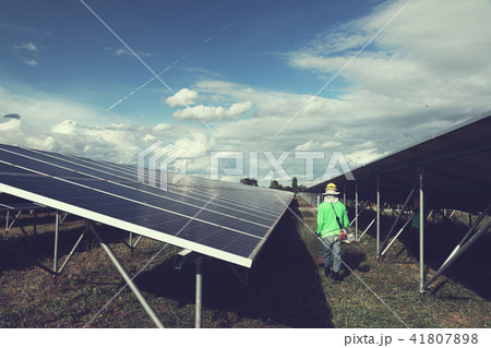 engineer team working  in solar power 41807898