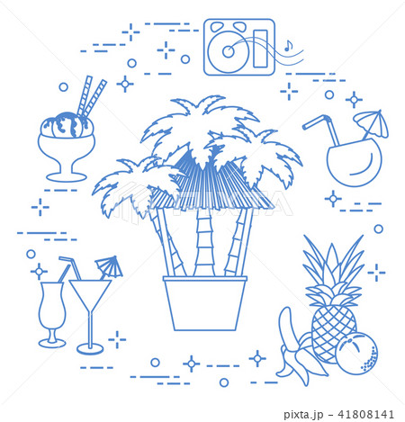 Bar on the beach, cocktails, ice cream, fruit Bar on the beach, cocktails, ice cream, fruit 41808141