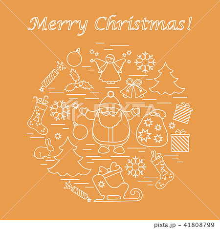 different new year and christmas symbols arranged different new year and christmas symbols arranged 41808799