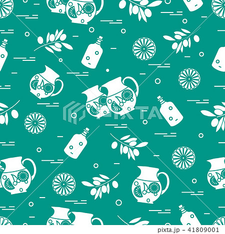 Cute seamless pattern with pitcher of sangria, Cute seamless pattern with pitcher of sangria, 41809001