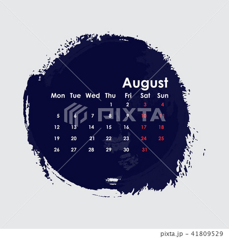 August 2019 Calendar Template.Starts from Monday. August 2019 Calendar Template.Starts from Monday. 41809529