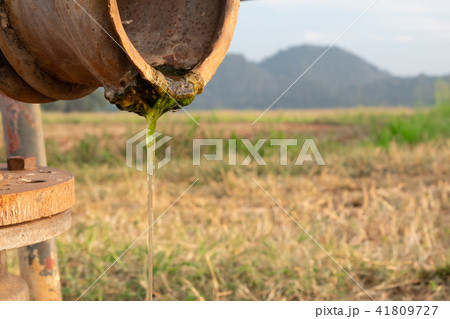 water drop from steel pipe with rusty water drop from steel pipe with rusty 41809727