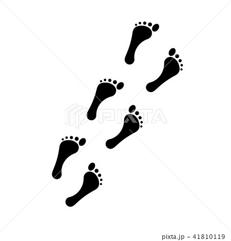 Human barefoot traces Human barefoot traces 41810119