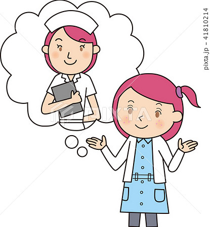 夢 看護婦 海外のイラスト素材