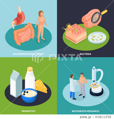 Probiotics Isometric Design Concept Probiotics Isometric Design Concept 41811356