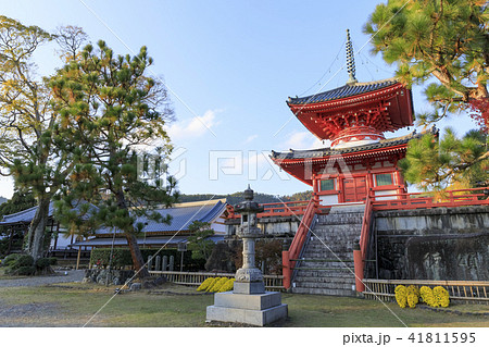 京都・秋の大覚寺・心経宝塔 41811595