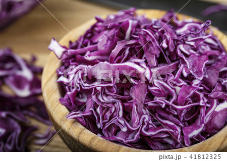 chopped purple cabbage in a plate chopped purple cabbage in a plate 41812325