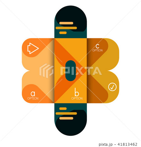 Infographics option and step by step in rounded squares, element of chart, graph, diagram with 41813462