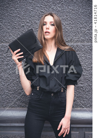 Beautiful girl on the street. 41814716