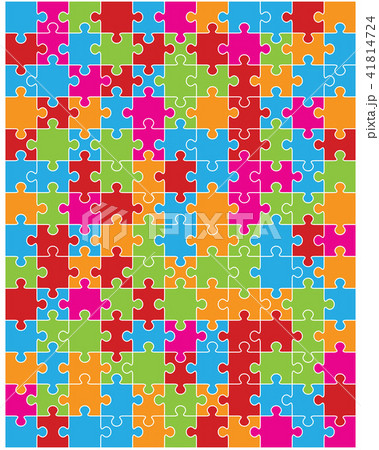 colorful puzzle, separate pieces 41814724