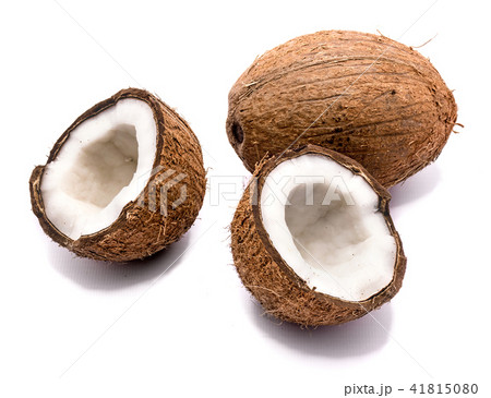 Fresh coconut isolated on white Fresh coconut isolated on white 41815080