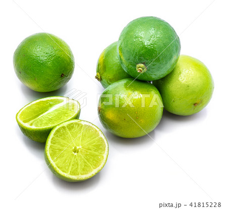 Fresh lime isolated on white 41815228