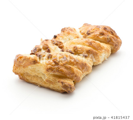 Sweet bread twist isolated on white 41815437