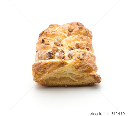 Sweet bread twist isolated on white 41815439