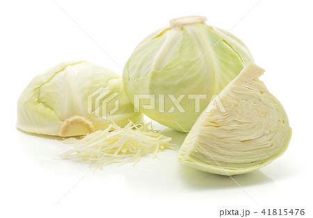 Raw white cabbage isolated on white 41815476