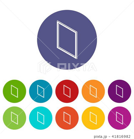 Metal-plastic window frame icons set vector color 41816982