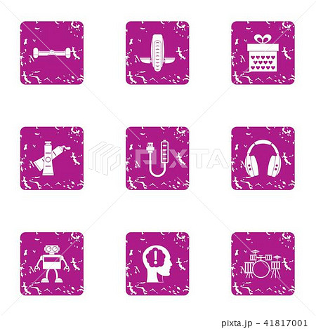 Replacement of person icons set, grunge style Replacement of person icons set, grunge style 41817001