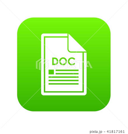 File DOC icon digital green File DOC icon digital green 41817161