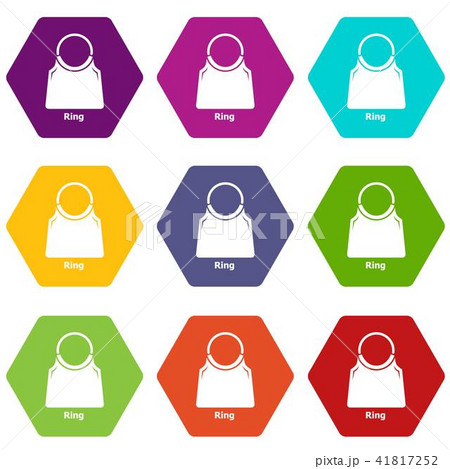 Ring bag icons set 9 vector 41817252