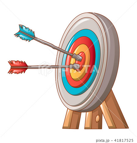 Double shot the target icon, cartoon style 41817525