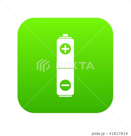 Battery icon digital green 41817819