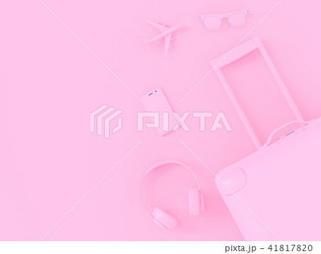 suitcase pink color 41817820