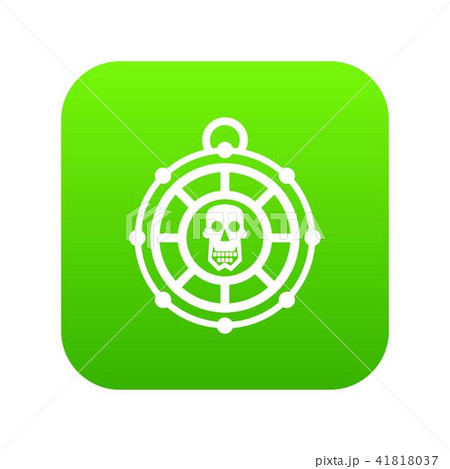 Pirate amulet icon digital green 41818037