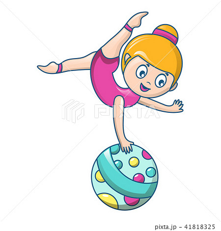 Woman acrobat icon, cartoon style 41818325
