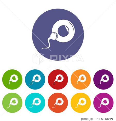 Fertilization egg icons set vector color Fertilization egg icons set vector color 41818649