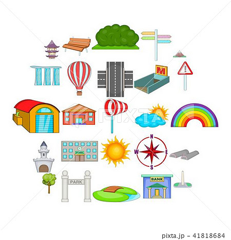 View icons set, cartoon style View icons set, cartoon style 41818684