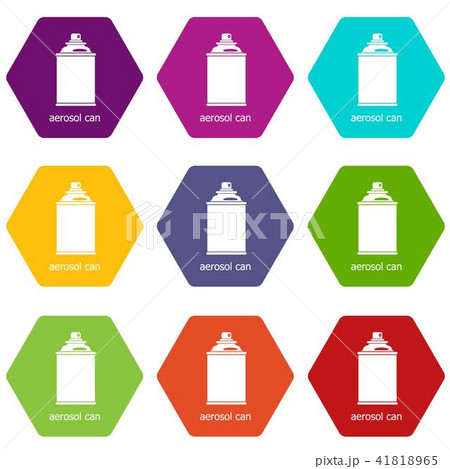Aerosol can icons set 9 vector Aerosol can icons set 9 vector 41818965