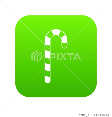 Candy cane icon digital green 41819018