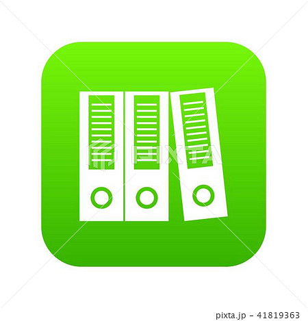 Office folders icon digital green 41819363