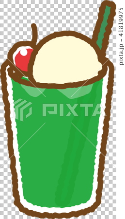 Melon soda (green straw) 41819975