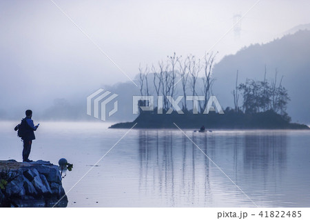 風景 島 霧 41822485