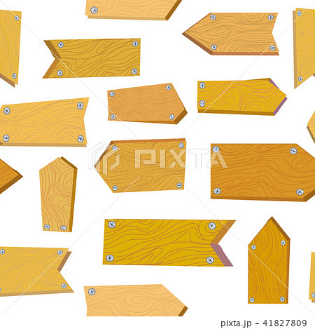 Seamless pattern with wooden signs illustration 41827809