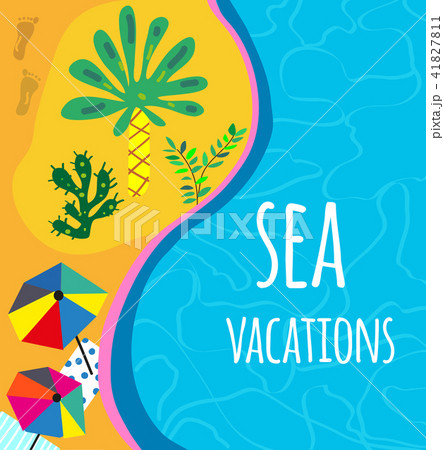 Sea and beach background illustration 41827811