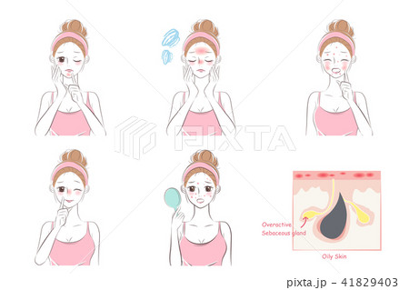 woman with oil skin 41829403