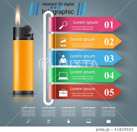 Realistic lighter - business infographic and marketing icon. 41829502