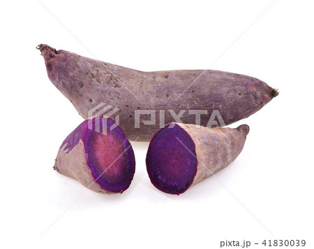 purple yams on isolated white background purple yams on isolated white background 41830039