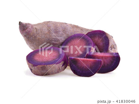 purple yams on isolated white background purple yams on isolated white background 41830046