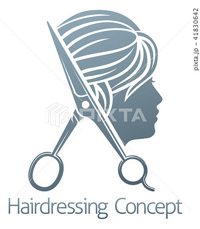 Hair Salon Hairdresser Scissors Woman Concept Hair Salon Hairdresser Scissors Woman Concept 41830642