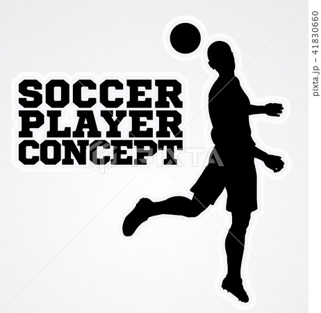 Heading Soccer Football Player Concept Silhouette 41830660