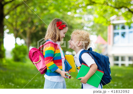 Kids on first school day Kids on first school day 41832092
